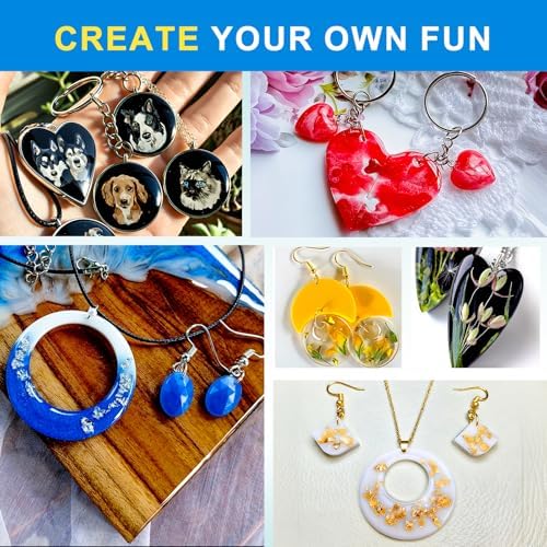 Teexpert UV Resin Kit, 500g Opaque Colored UV Resin Large Capacity Hard Type, Odorless & Low Shrinkage, Vibrant Color for Jewelry Making, Crafts, Keychain, Small Decoration - Image 5