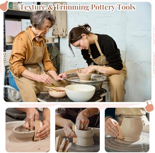 Amylove 23 Pcs Pottery Ribs Pottery Foot Ring Tool for Ceramics - Image 4