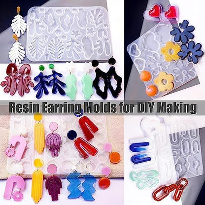 Resin Earring Molds, Set of 4 Style Silicone Earring Molds - Image 4