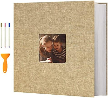 Vienrose Photo Album with Window Self Adhesive 13x12.6 120 Pages Khaki by Vienrose