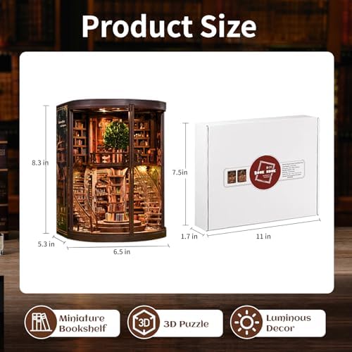 DIY Book Nook Kits for Adults - BookNook Miniature House Kit with LED Light - Image 6