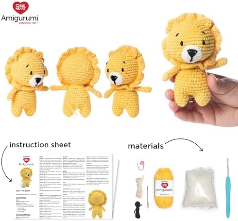 Red Heart Amigurumi Leo The Lion Kit - Image 5