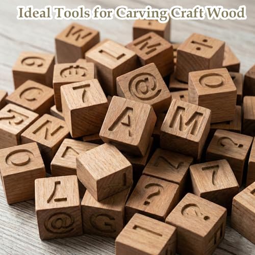 AOZUO 109 Pcs Wood Burning Tips, Wood Burning Tip Set Including Woods Burnings Letters Numbers Symbol Woods Burnings Tip for Wooden Burner DIY Embossing Wooden Burn Carving Crafts - Image 5