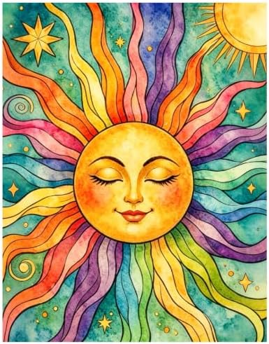xcemhil Sun Paint by Numbers Kit for Adults Beginner, Summer Paint by Numbers for Adult, Acrylic Paint by Number Kits Suitable for Home Wall Art Decor Gifts 16x20 Inch by Unknown