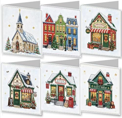 BAYUNOE 6Pcs Christmas Diamond Art Painting Greeting Card Kit with Envelope by BAYUNOESparkDiamondCraft