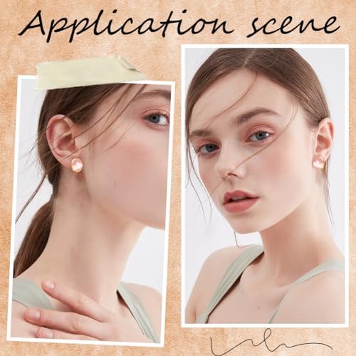 Beebeecraft 1 Box 50Pcs Post Stud Earring Findings 18K Gold Plated Round Prong Blank Earring Cabochon Settings with 8mm Tray and 50Pcs Ear Nuts for DIY Earrings Jewelry Making - Image 4