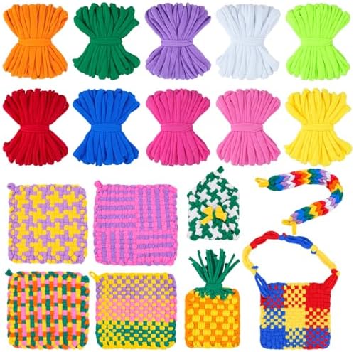 PREBOX 1000 PCS Weaving Loom Loops Refill, 10 Colors for 7 inch Potholder Loom, Craft Supplies for Kids and Beginners, Christmas & Birthday Gifts for Girls 6 7 8-10 10-12 Year Old by PREBOX