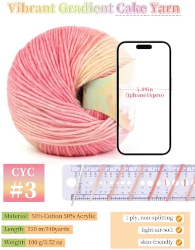 Coopay Yarn for Crocheting & Knitting, Gradient Cake Yarns (Flower Season) - Image 4