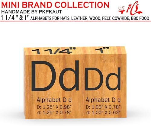 4Pcs Letters Branding Iron for Wood, Leather Branding Stamp (D d) - Image 2