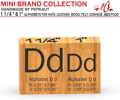 4Pcs Letters Branding Iron for Wood, Leather Branding Stamp (D d) - Image 2