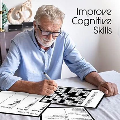 Keeping Busy Crossword Dementia Activities for Seniors | Alzheimer Products for Elderly Patients | Fun Memory Game Toy & Cognitive Brain Puzzle for Senior Citizens w/Memory Loss or Alzheimers - Image 6