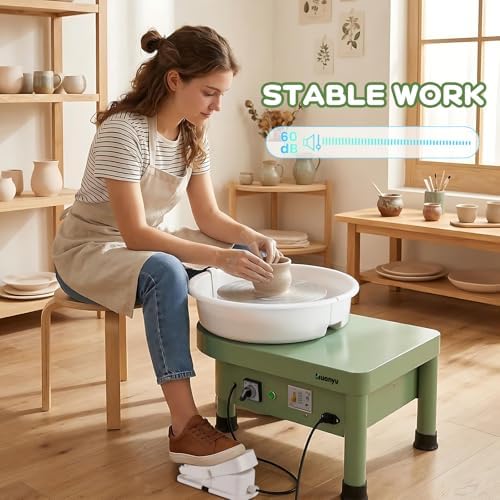 Huanyu Pottery Wheel Machine 10" with Foot Pedal for Adults Beginners - Image 2