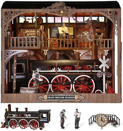 Miniature Dollhouse Kit, DIY Mini House Kit for Adult by ETKVR