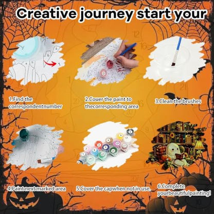 Pxzcrypha Halloween Paint by Number Kits for Adult Frameless 16X20inch - Image 4