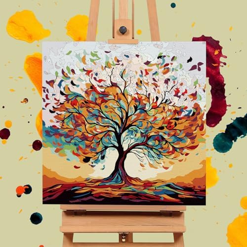 Framed Paint by Numbers Kit for Adults Beginners, Tree of Life - Image 4