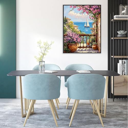 Yixzoxa Paint by Numbers Kit for Adults, DIY Oil Painting Canvas 16x20inch - Image 4