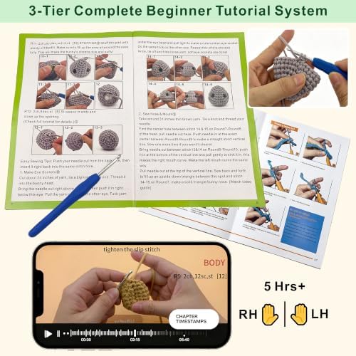 LuNuaFvy Crochet Kit for Beginners Adults Kids 13+ - Amigurumi Animal - Image 4