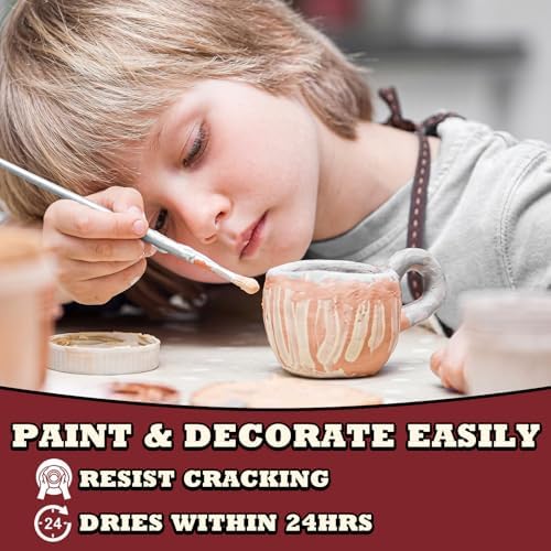 Aujazyble Air Dry Clay - 3.3lbs Terracotta Natural Pottery Clay for Kids - Image 5