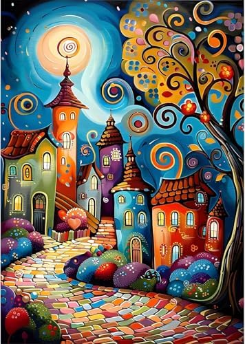 Diamond Art Kits for Adults, Dream House Diamond Painting Kits for Adults by croshom