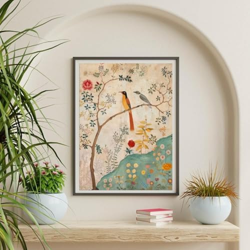 Vintage Birds Flowers Paint by Numbers Kit for Adults Canvas, Frameworkless - Image 5