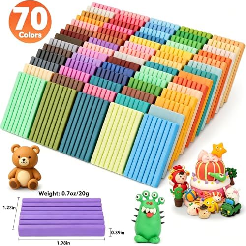 CiaraQ 70-Color Polymer Clay Oven Bake Modeling Kit - Image 3