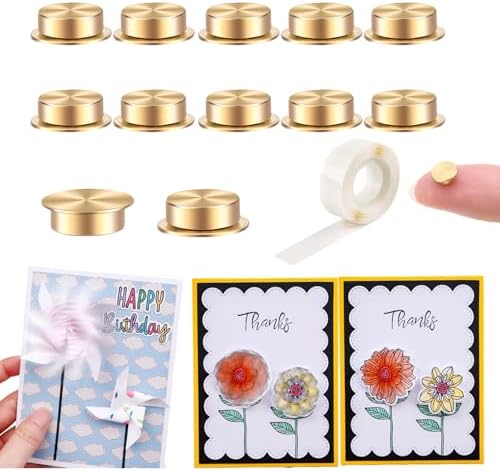 10Pcs Mini Metal Rotating Bearings for DIY Handmade Crafts Paper Cards Scrapbooking DIY Greeting Cards 360°Rotation Smooth Spin Mechanism Spinner for Jewelry Making Nail Decoration by BAOFALI