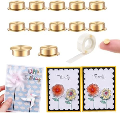 10Pcs Mini Metal Rotating Bearings for DIY Handmade Crafts Paper Cards Scrapbooking DIY Greeting Cards 360°Rotation Smooth Spin Mechanism Spinner for Jewelry Making Nail Decoration by BAOFALI