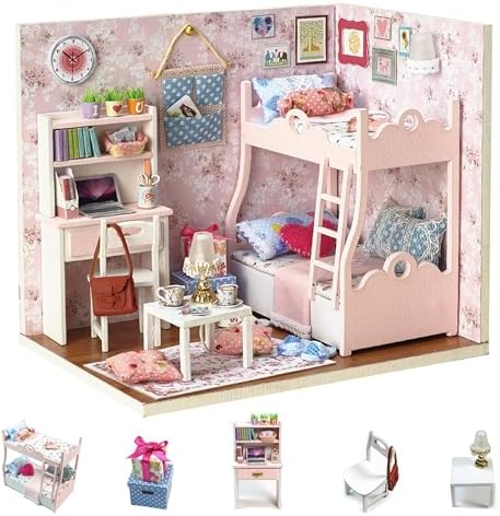 Flever Dollhouse Miniature DIY House Kit Creative Room with Furniture and Cover for Romantic Artwork Gift(Mood for Love) by Flever