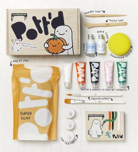 Pott'd Mini Pottery Kits | Air Dry Clay Pottery Kit for Adults | Includes Paints, Brushes, and Potters Tools | Free Online Step-by-Step Tutorial | Perfect for Beginners | Bring The Studio to Your Home - Image 3