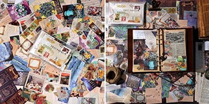 Draupnir 200pcs Vintage Junk Journal Supplies,Scrapbook Supplies Scrapbooking Paper and Stickers Ephemera For Art Aesthetic Journaling Kit Collage(Art) - Image 5