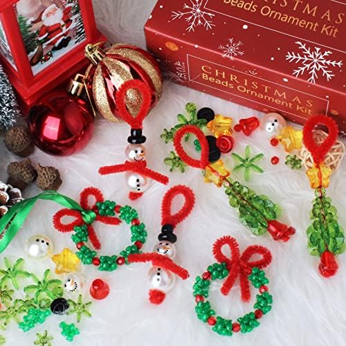 GYGOT Christmas Crafts,36 Sets Beaded Ornament Kit,Xmas Party Holiday Craft - Image 4