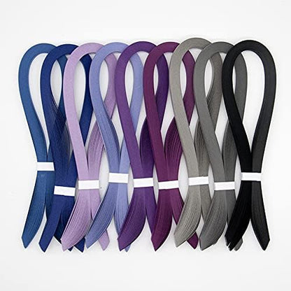 ODETOJOY Quilling Strips 5mm Purple Paper Quilling Set 120pcs Strips 54CM Solid Color Star Origami Paper DIY Hand Crafts Quilling Paper Strips Purple - Image 6