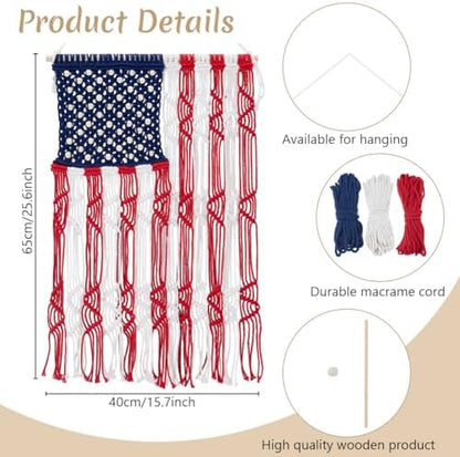 ORIGACH Macrame Independence Day Wall Hanging Kit - Image 3