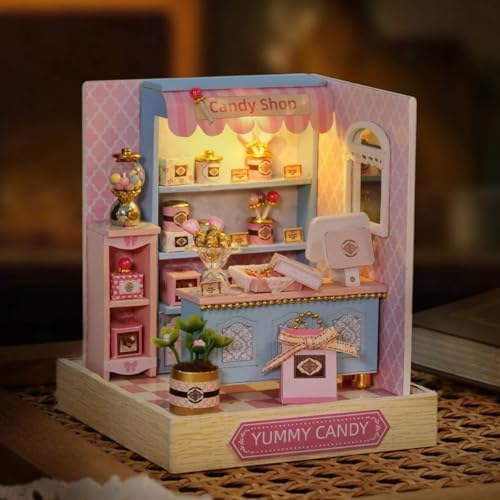 Wizardi Miniature Roombox Kit - Yummy Candy Dollhouse Kit by Wizardi