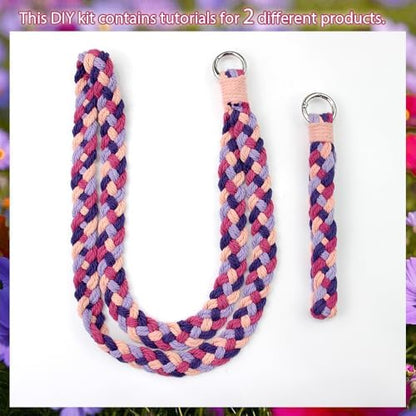 BUFANTL Macrame Kit for Beginners, Heart Decor Set - 2 Wall Hangings, 1 Keychain & 2 Napkin Rings for Romantic Gifts - Image 4