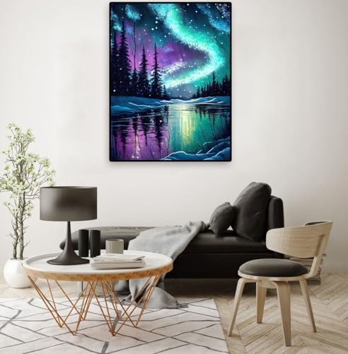 Paintcolor Starry Night Beginner Stamped Cross Stitch Kits Arts and Crafts - Image 5