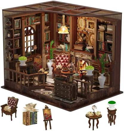 Book Nooks for Adults, DIY Miniature Dollhouse Book Nook Kit - Bank Study by 3DVASEBooknook