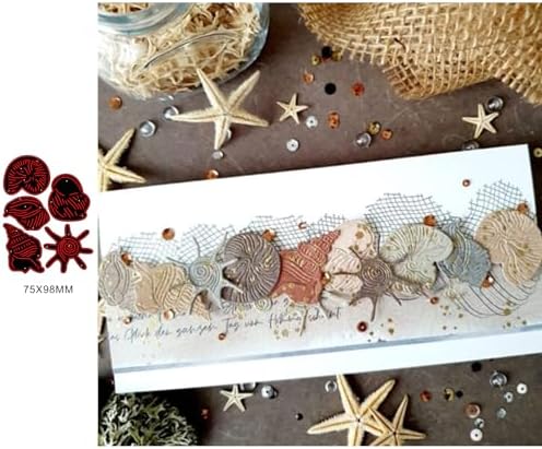 Lapoo Cutting Die for Scrapbooking, 3D Backgrounds Frame New Cutting Dies DIY Album Card Making Decor Paper Craft Metal Die Cuts Party Decorations (Whelk Sea 3.9 x 3 in) - Image 3