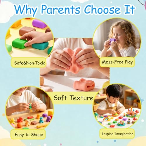48 Colors Air Dry Clay Modeling Clay for Kids Age 3-12 with 56p Tools - Image 4