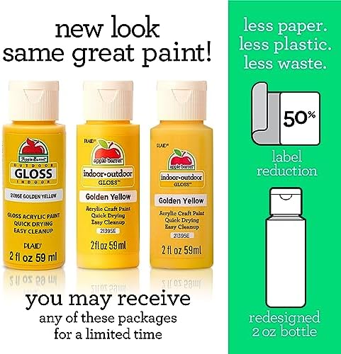 Apple Barrel Acrylic Paint in Assorted Colors (2 Ounce), 20621 Gloss White- (Pack of 3) - Image 2