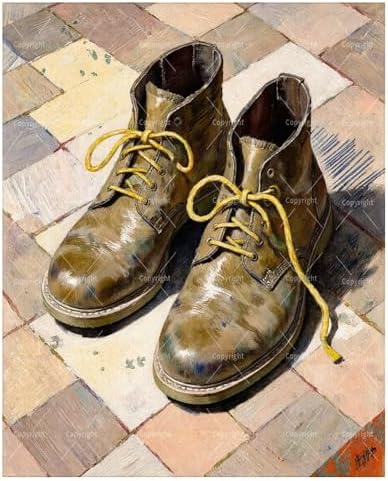 Boots Paint By Numbers Kit For Adults - Diy Leather Boots With Lace Painting On Canvas 16X20 In, Acrylic Paint Set, Suitable For Beginners, Bedroom Decor Art For Home Decoration Or Gifts, Unframed by Unknown