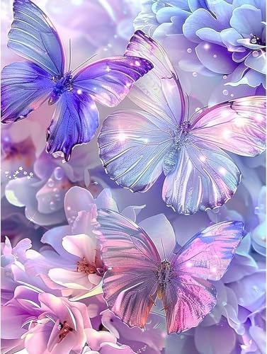 Cross Stitch Kits for Adults - Butterfly Stamped Crossstitching Kits Preprinted 11 Count Cross-Stitch Kit for Beginner, 11CT Prestamped Easy Pattern Needlepoint Kits Crafts for Decor 15.7x11.8 inches by Unknown