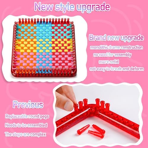 CCTVRTV Weaving Loom Kit Toys for Kids and Adults, DIY Arts and Crafts - Image 2