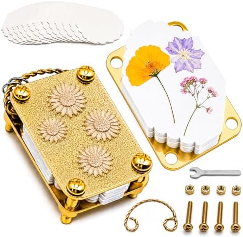 Flower Press Keychain, Portable Botanical Preservation Kit, Sunflower by Rumexeng