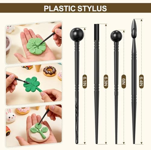 YEYETUO 27PCS Air Dry Clay Tools Kit, Basic Polymer Clay Sculpting Tools - Image 2