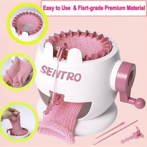 PKHOUHYI Sentro 22 Knitting Machine, Sentro 22 Needles Knitting Machine Automatic Circular Weaving Spinning Knitting Loom Machine Kit for Adults and Beginners for Scarf/Hats/Sweater/Kintting Toys - Image 4