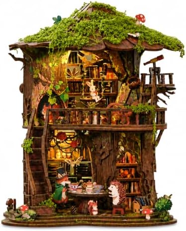 Roroom DIY Miniature House Kit, Woodland Treehouse Dollhouse Kit by Roroom