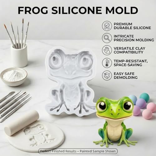 Frog Polymer Clay Molds Frog Silicone Mold - Image 3