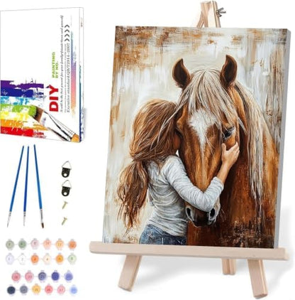 WUDWL Paint by Numbers Kit for Adults Beginner, with Framed by WUDWL