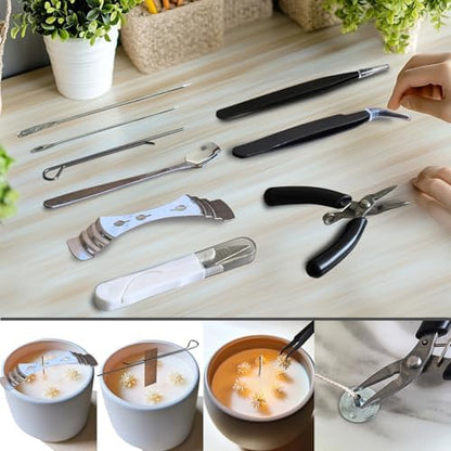 Candle Making Kit for Adults Beginners with Storage Bag, Candle Making Supplies Used for Punching and Inserting Candle Mold Wicks, Candle Making Tools Including Punching Needle with Hook and Large Eye - Image 7